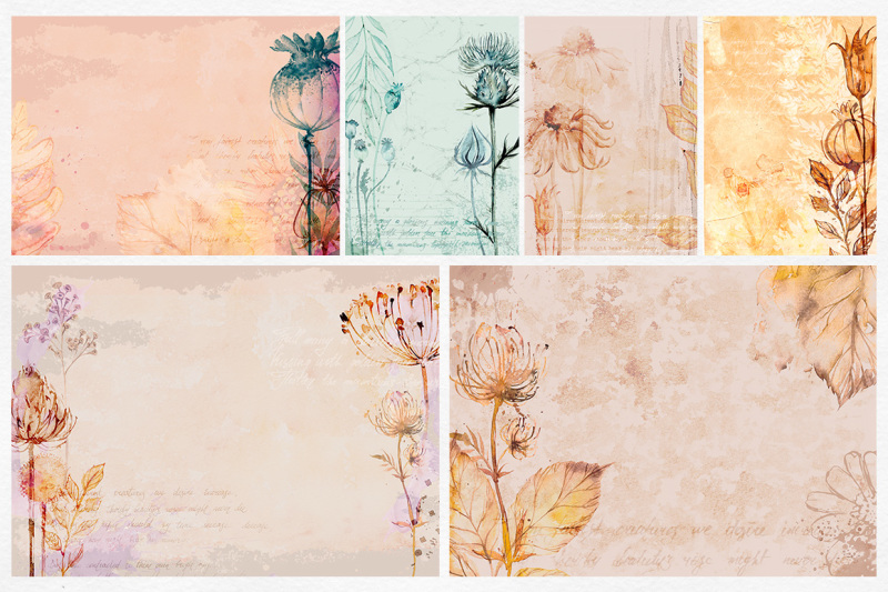 herbarium-watercolor-textures