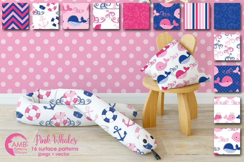 pink-whales-patterns-nautical-girl-papers-amb-1597