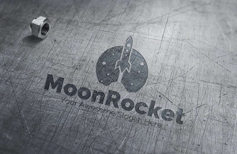 moon-rocket-logo-template