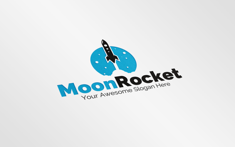 moon-rocket-logo-template