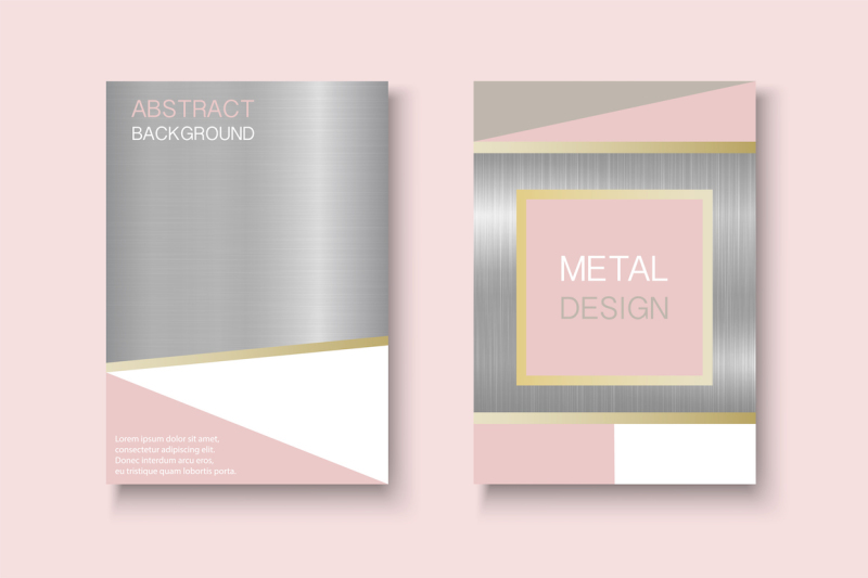 brochure-set-trendy-mettalic-design