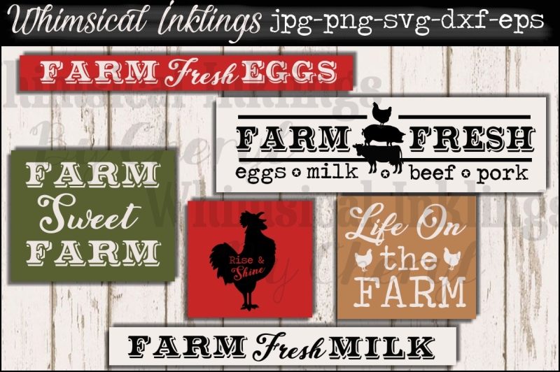 farm-life-svg-sign-set