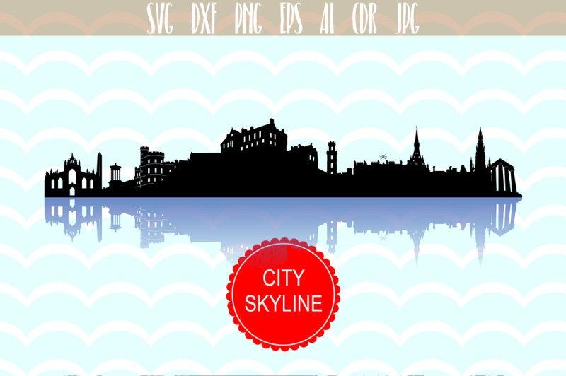 edinburgh-svg-scotland-vector-skyline-edinburgh-silhouette