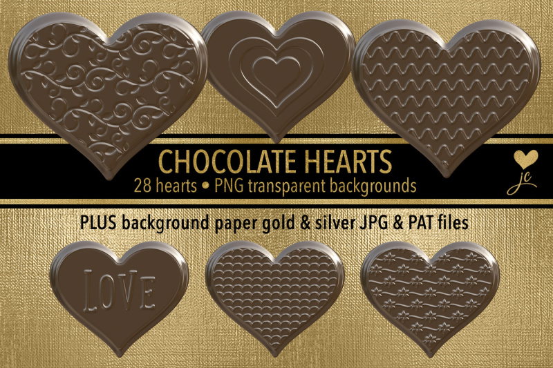 chocolate-hearts-clipart-set