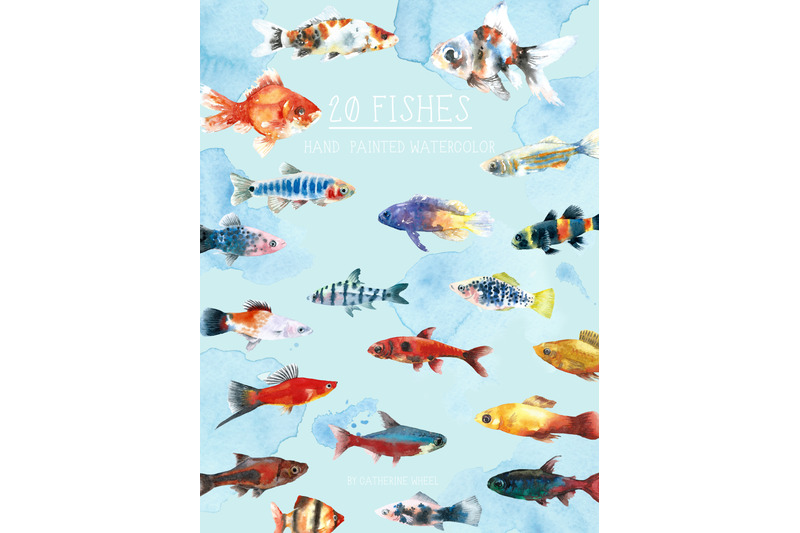 aquarium-fishes-watercolor-clipart