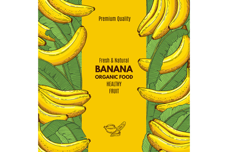 retro-poster-with-illustration-of-banana-and-place-for-your-text