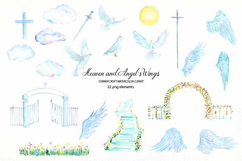 watercolor-heaven-and-angel-039-s-wings