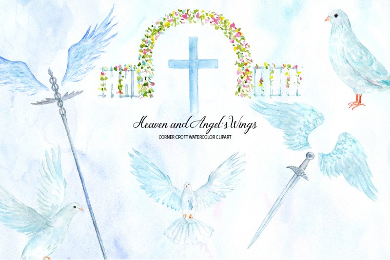 watercolor-heaven-and-angel-039-s-wings