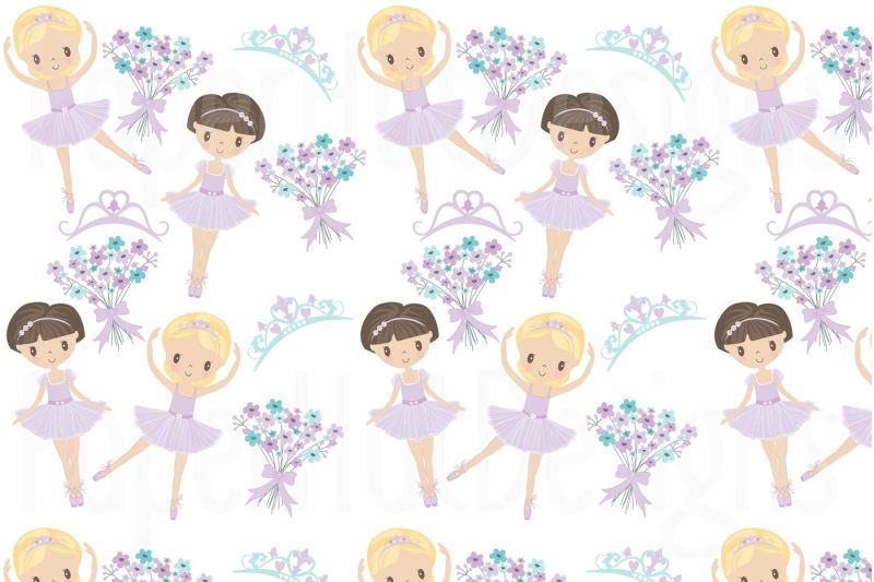 ballerina-clipart-and-digital-papers-pack