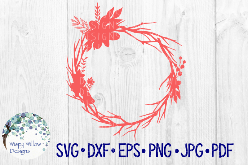 Download Floral Wreath Silhouette, Name Monogram Border Frame By ...