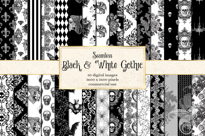 black-and-white-gothic-patterns