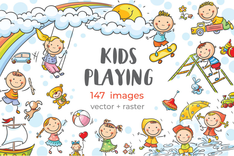 happy-cartoon-kids-playing-different-games-clipart-bundle