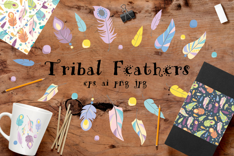 tribal-feathers-clip-art-and-patterns