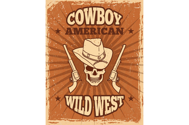 vintage-poster-of-wild-west-theme