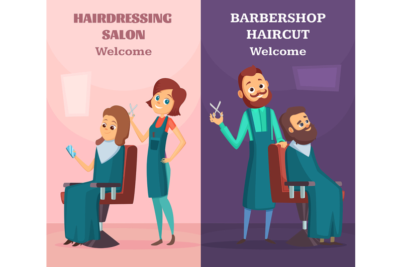 banners-set-with-illustrations-of-hairdressers-at-work