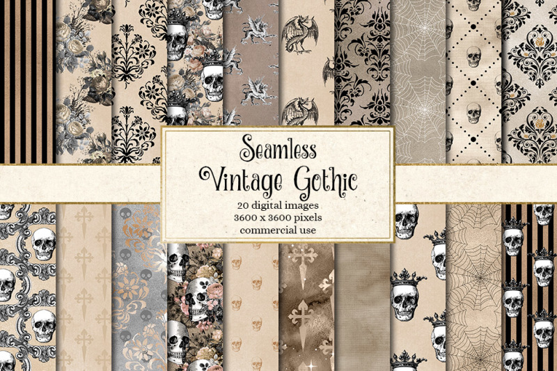 vintage-gothic-digital-paper