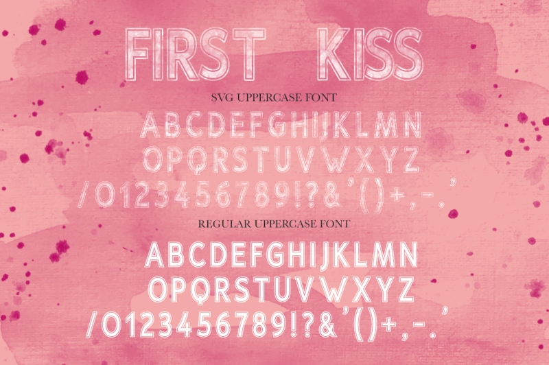 first-kisses-svg-font-collection