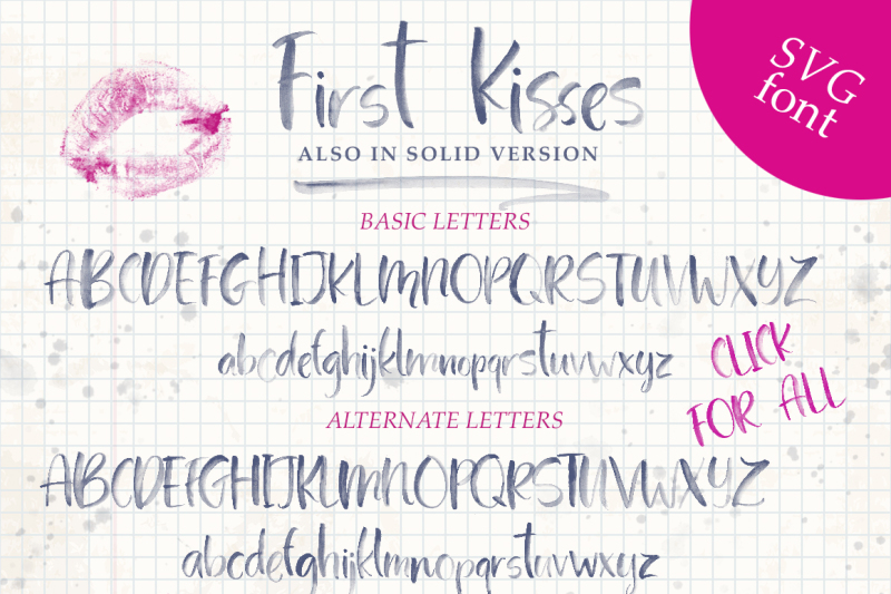 first-kisses-svg-font-collection