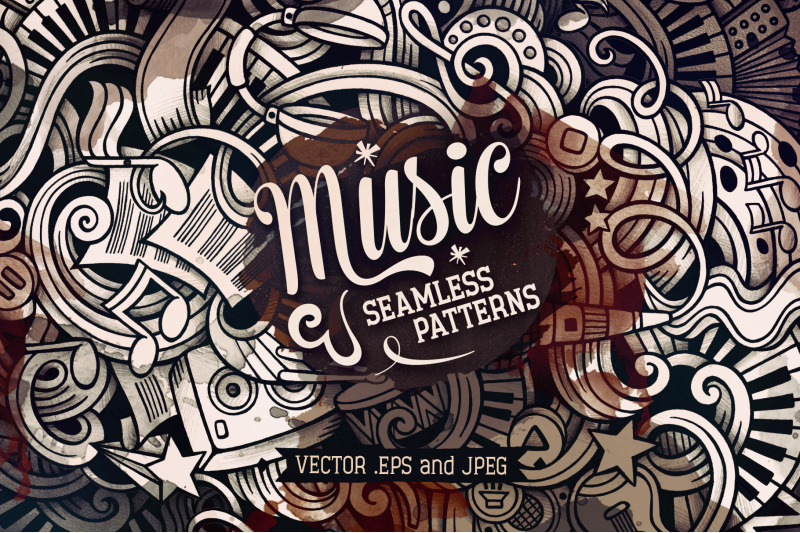 music-graphic-doodles-patterns