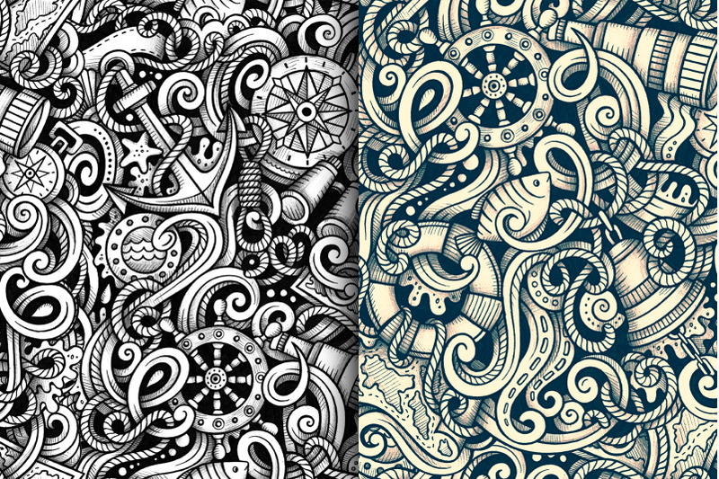 nautical-graphic-doodles-patterns