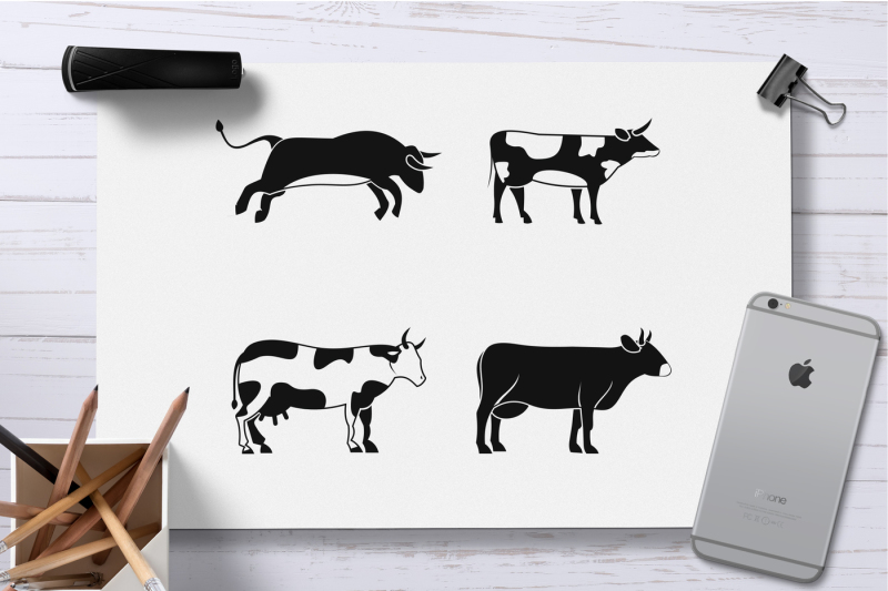 Download Simple Cow Silhouette Svg