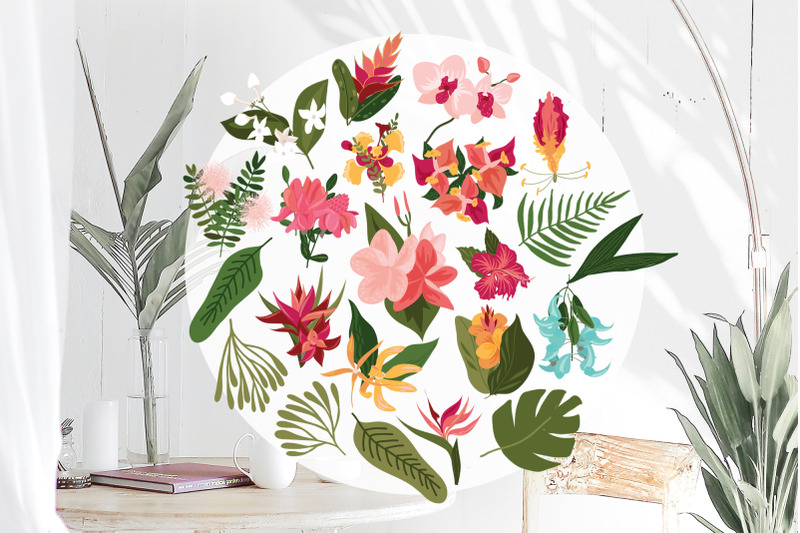 tropical-beauties-vector-floral-set