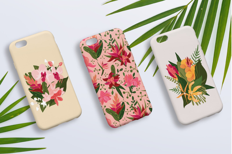 tropical-beauties-vector-floral-set