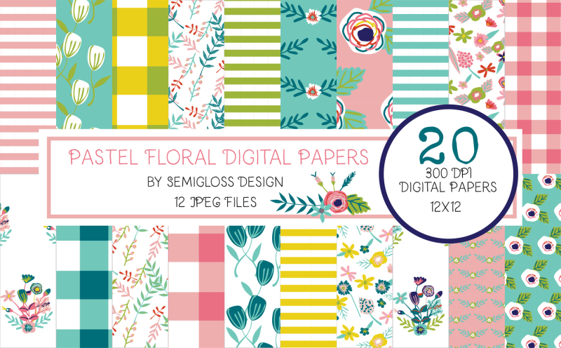 pastel-floral-digital-paper-pack