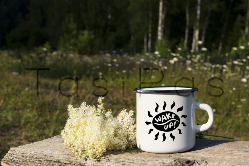 white-campfire-enamel-mug-mockup-with-white-flowers