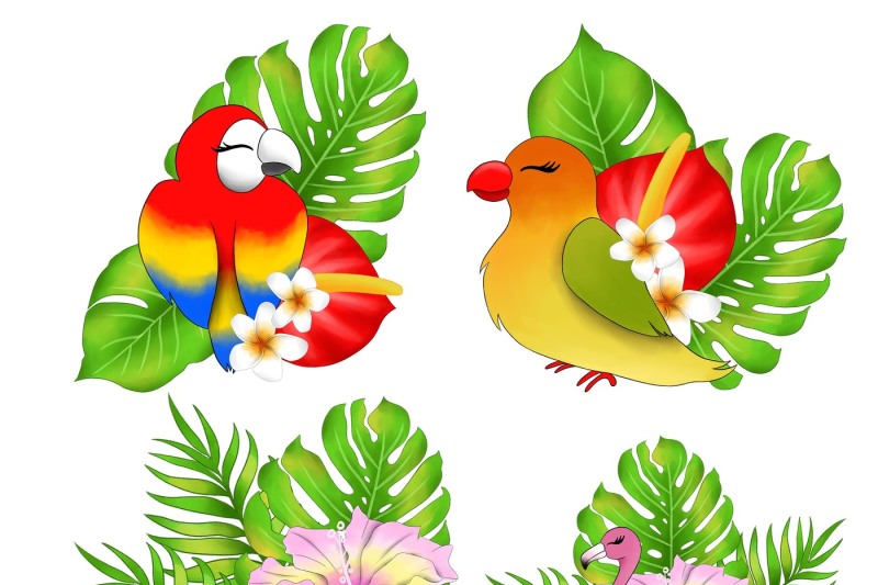 tropical-birds-clipart