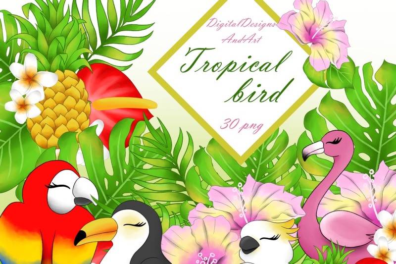 tropical-birds-clipart