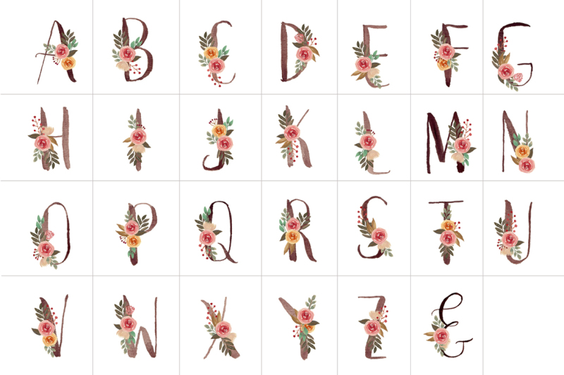 floral-monogram-letters