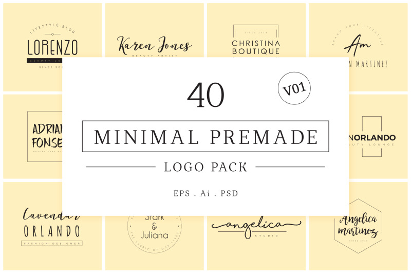 200 Minimal Premade Logo Bundle By Xpertgraphicd Thehungryjpeg Com