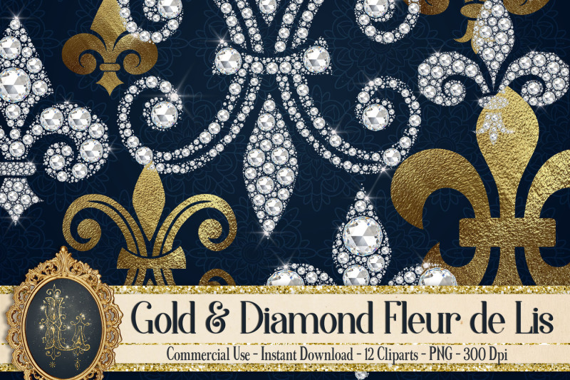 12-gold-and-diamond-fleur-de-lis-royal-symbol-clip-arts