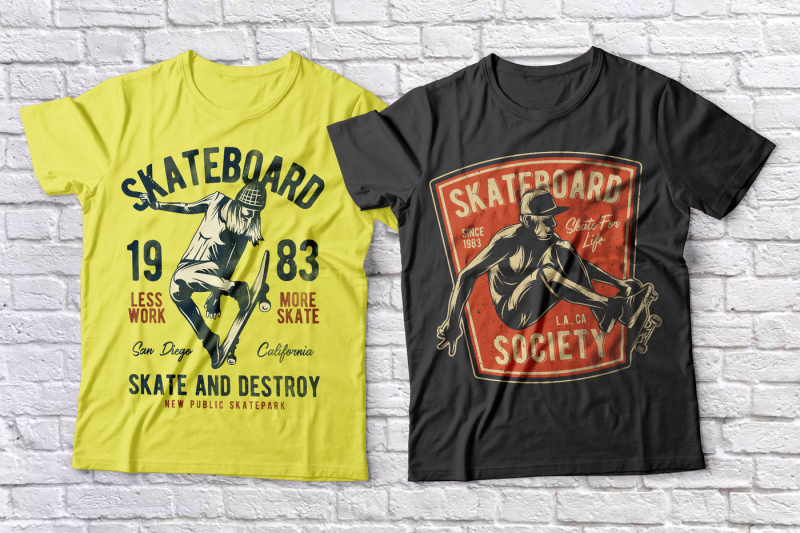 skateboard-t-shirts-set