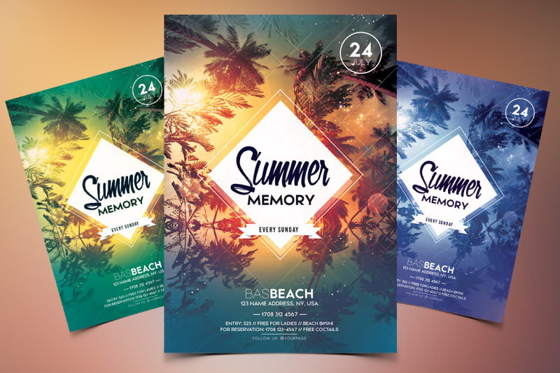 summer-memory-psd-flyer-template