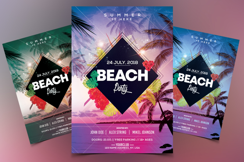 beach-party-psd-flyer-template