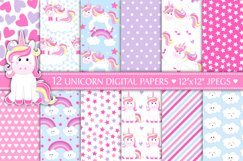 unicorn-digital-papers-unicorn-patterns