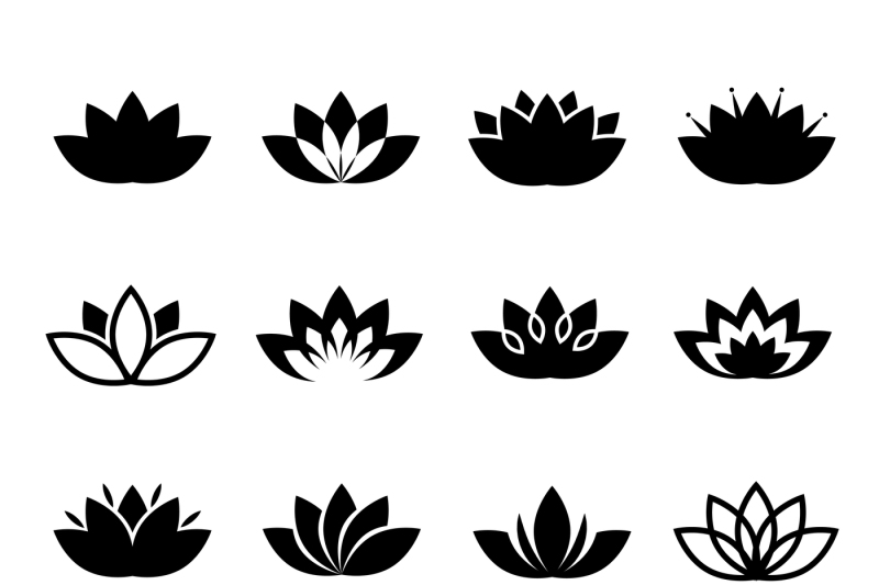 lotus-flower-vector-icons-set