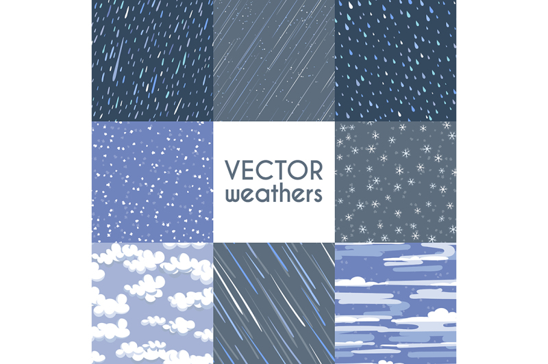 different-types-of-rainfall-seamless-pattern