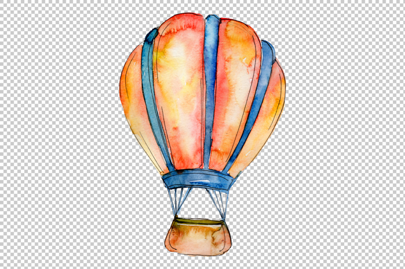 colorful-hot-air-balloon-png-set