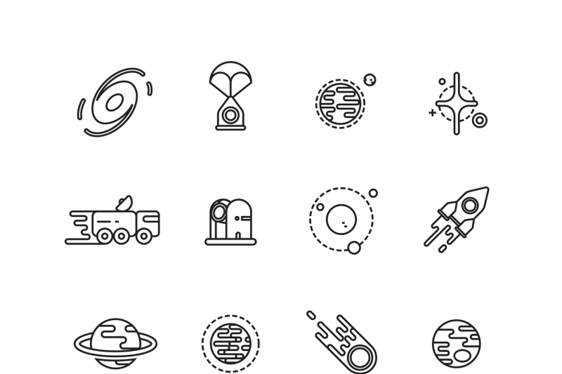 cosmos-astronomy-and-astrology-space-line-vector-icons