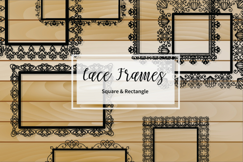 black-lacy-square-and-rectangle-frames