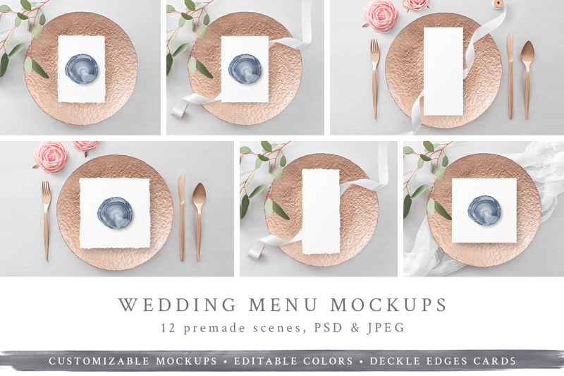 Download Download Wedding Menu/Program Mockups PSD Mockup - Free ...