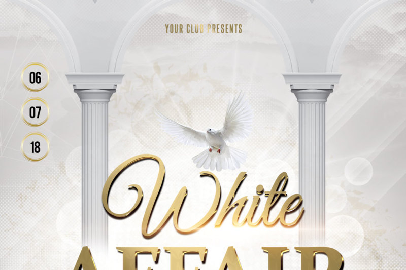 white-affair-party-flyer-poster