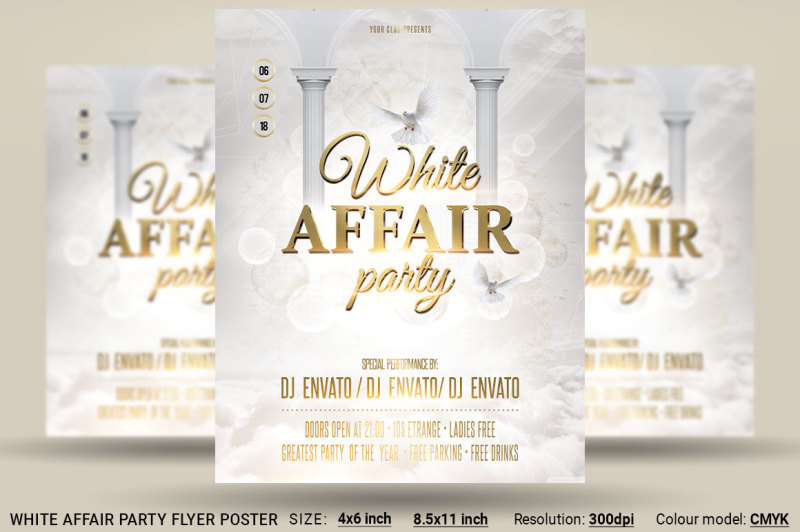 white-affair-party-flyer-poster