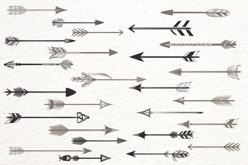 wild-arrow-vector-clipart-set