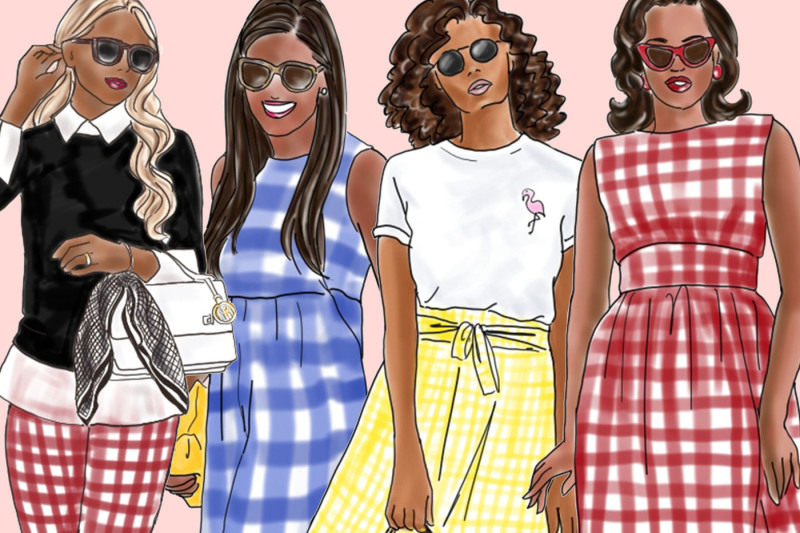 watercolor-fashion-clipart-girls-in-gingham-dark-skin