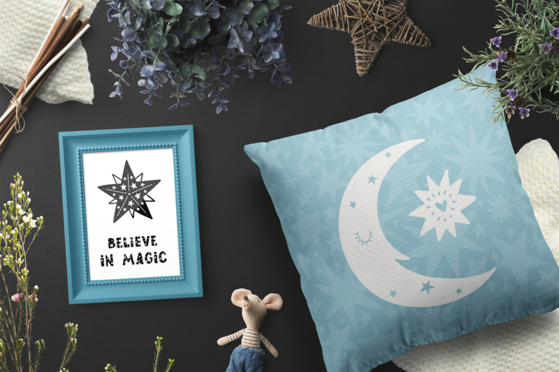 starry-typeface-font-with-clipart