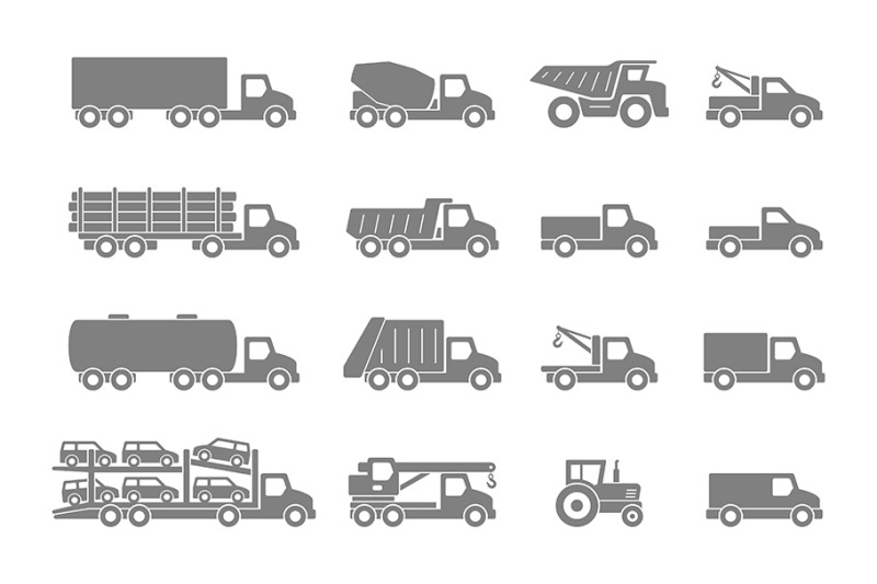 trucks-icons-set